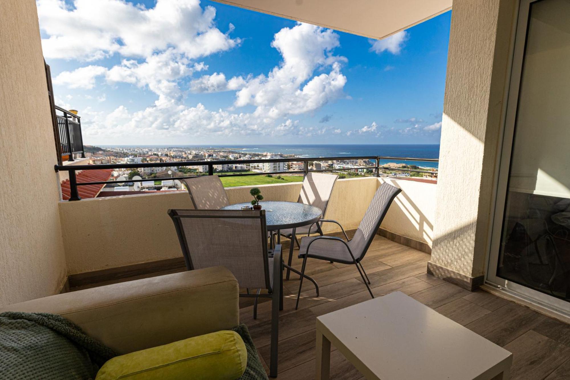 Eden Blue-Horizon 1B, Paphos, Sea View, Pool Apartment Konia Luaran gambar