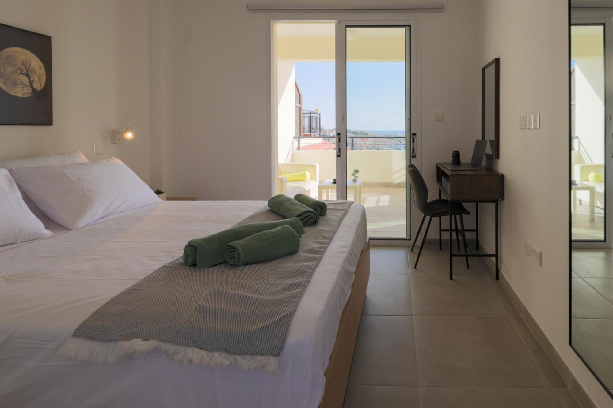 Eden Blue-Horizon 1B, Paphos, Sea View, Pool Apartment Konia Luaran gambar